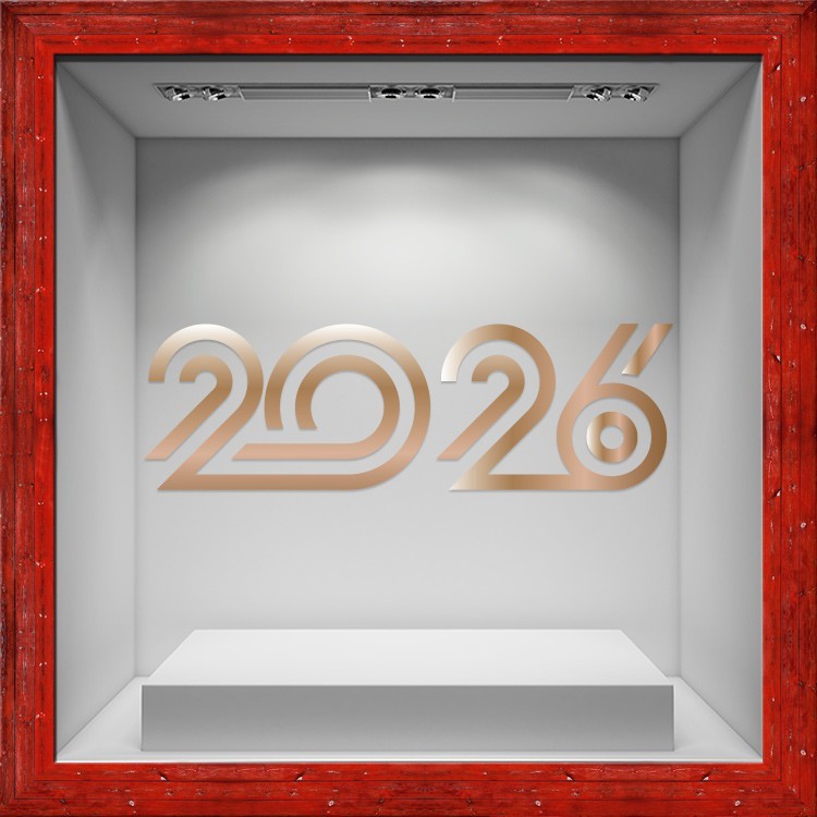 Αυτοκόλλητο Βιτρίνας Rose Gold 2026