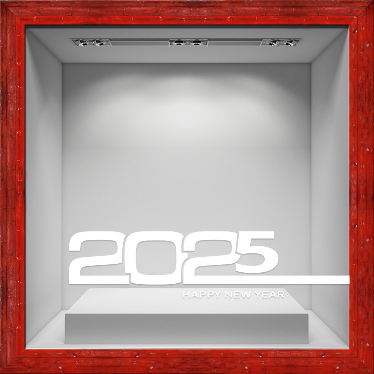 Αυτοκόλλητο Βιτρίνας White Christmas - 2025