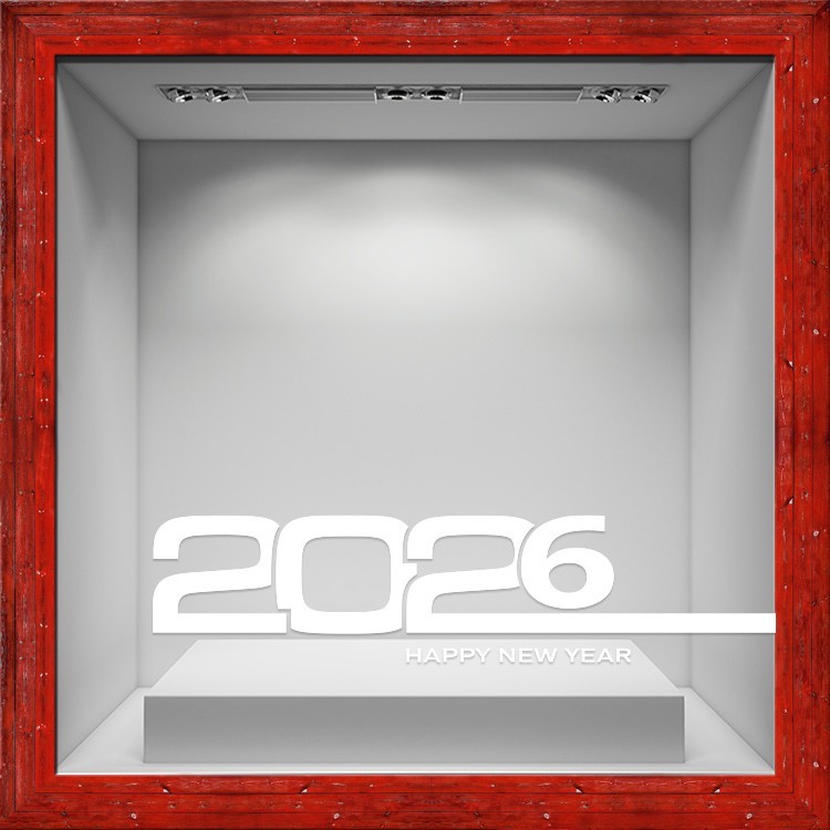 Αυτοκόλλητο Βιτρίνας White Christmas - 2026