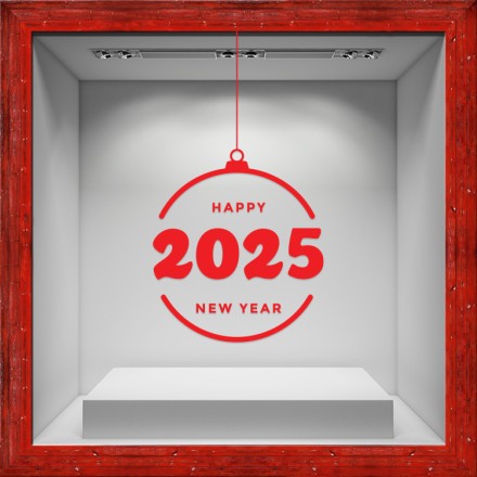 Happy New Year - 2025 Αυτοκόλλητο Βιτρίνας