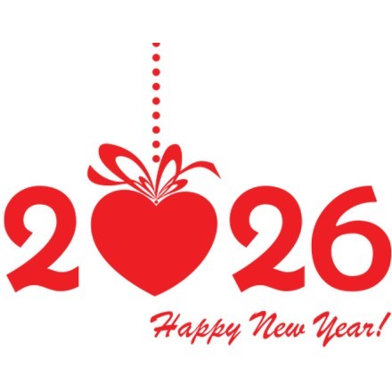 Happy New Year 2026 Heart