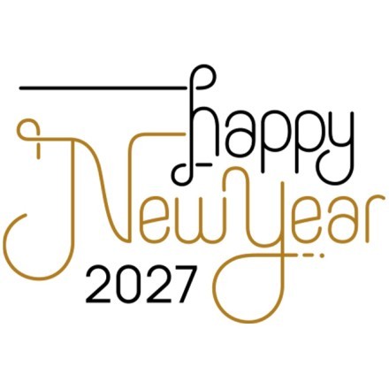 Happy New Year - Black & Gold