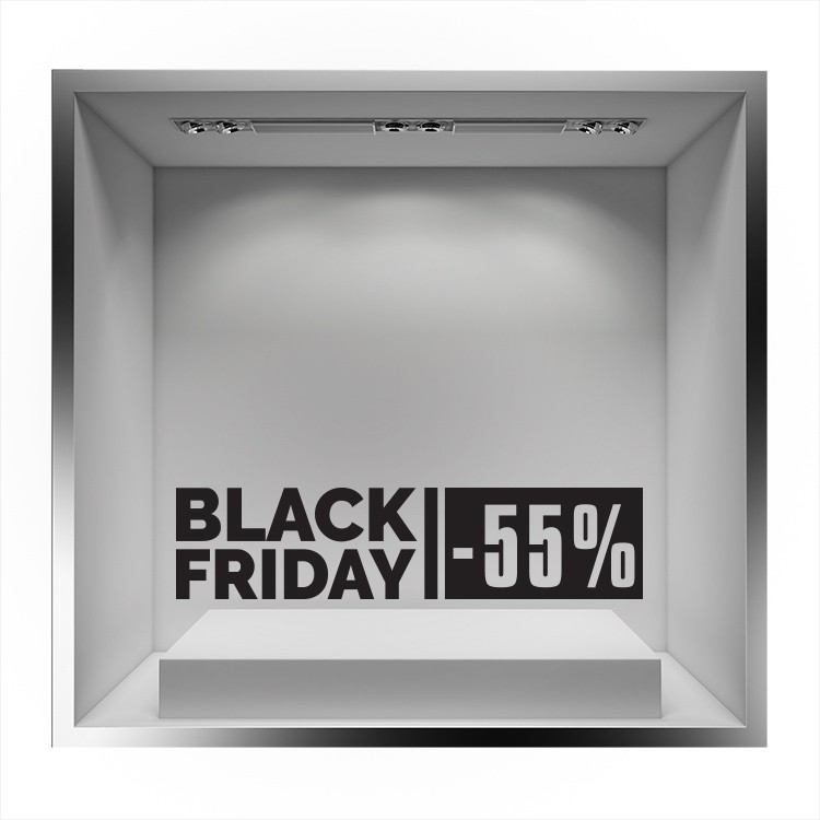 Αυτοκόλλητο Βιτρίνας Black Friday Line