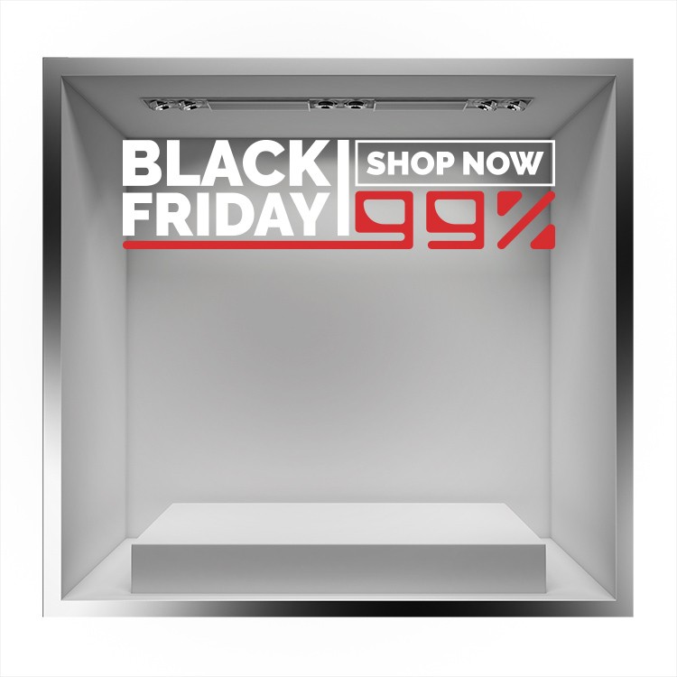 Αυτοκόλλητο Βιτρίνας Black Friday offer