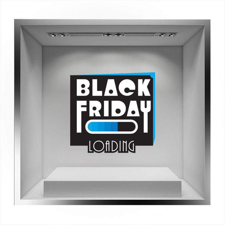 Αυτοκόλλητο Βιτρίνας Black Friday Square