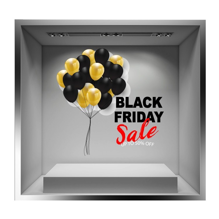 Αυτοκόλλητο Βιτρίνας Sale Black friday