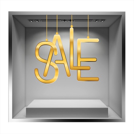 Sale Gold Αυτοκόλλητο Βιτρίνας
