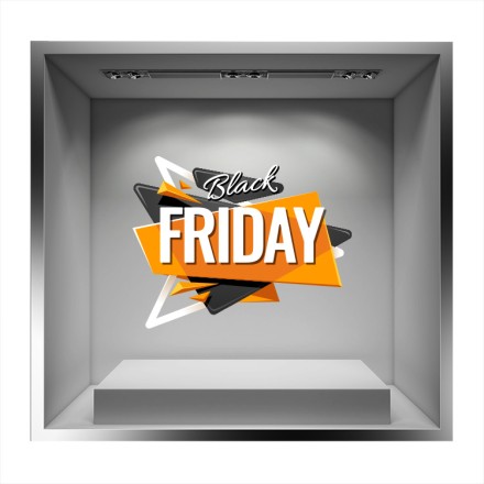 Black Friday Orange Αυτοκόλλητο Βιτρίνας