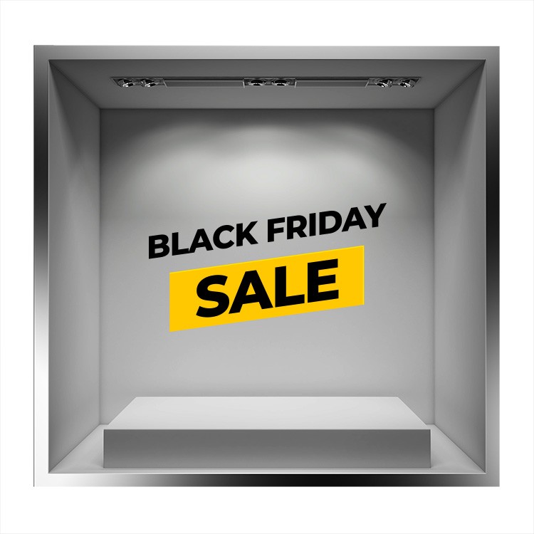 Αυτοκόλλητο Βιτρίνας Black Friday Frame