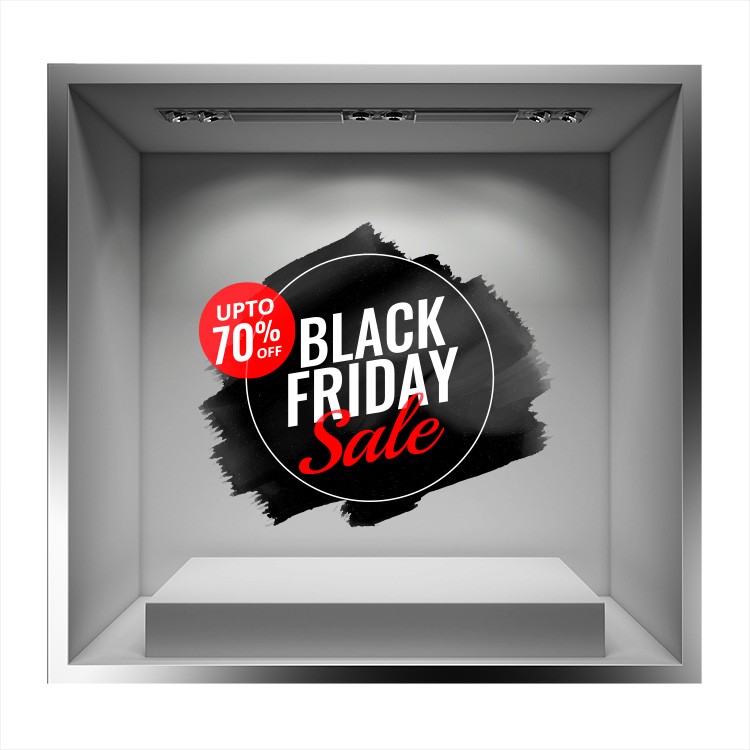 Αυτοκόλλητο Βιτρίνας Black Friday Sale Paint