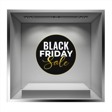 Black Friday Circle Αυτοκόλλητο Βιτρίνας