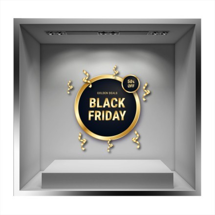 Black Friday Gold Deals Αυτοκόλλητο Βιτρίνας