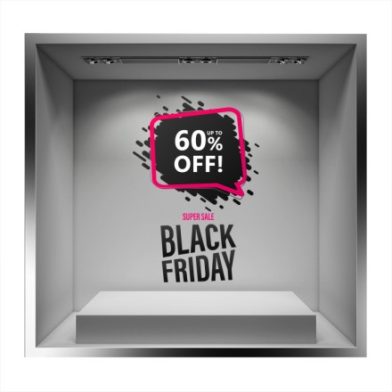 Black Friday 60% Off Αυτοκόλλητο Βιτρίνας