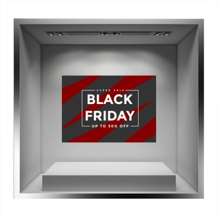 Super Sale Black Friday Αυτοκόλλητο Βιτρίνας