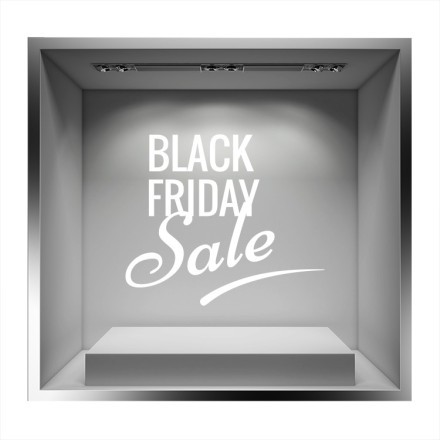 Black Friday White Sale Αυτοκόλλητο Βιτρίνας