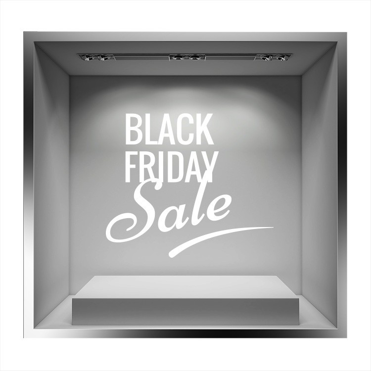 Αυτοκόλλητο Βιτρίνας Black Friday White Sale