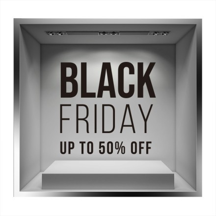 Black Friday Up To 50% Αυτοκόλλητο Βιτρίνας