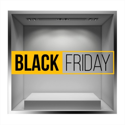 Black Friday Gold Line Αυτοκόλλητο Βιτρίνας
