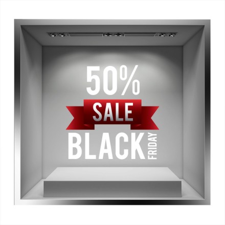 50% Black Friday Sale Αυτοκόλλητο Βιτρίνας