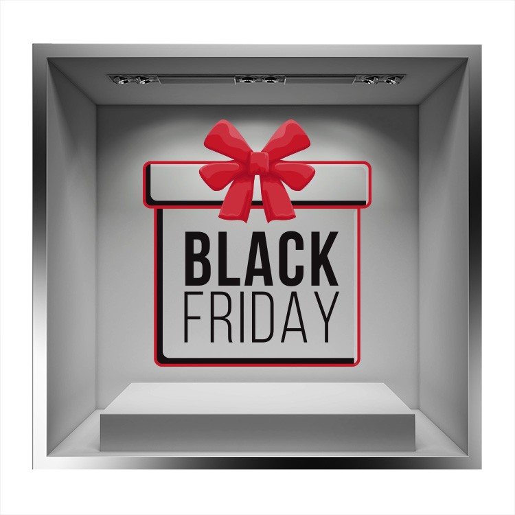 Αυτοκόλλητο Βιτρίνας Black Friday Δώρο