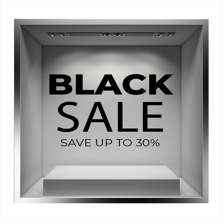 Αυτοκόλλητο Βιτρίνας Black Friday Save Black