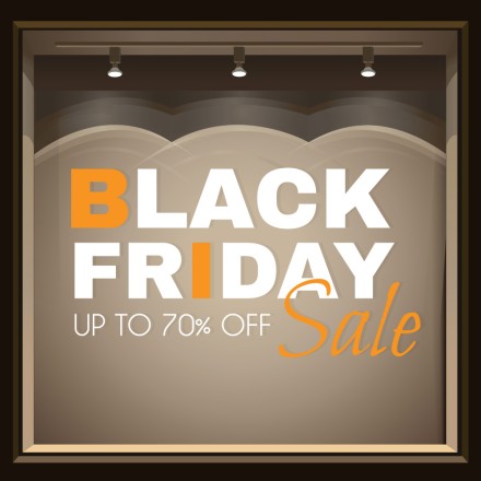 Black Friday Up T0 70% Αυτοκόλλητο Βιτρίνας