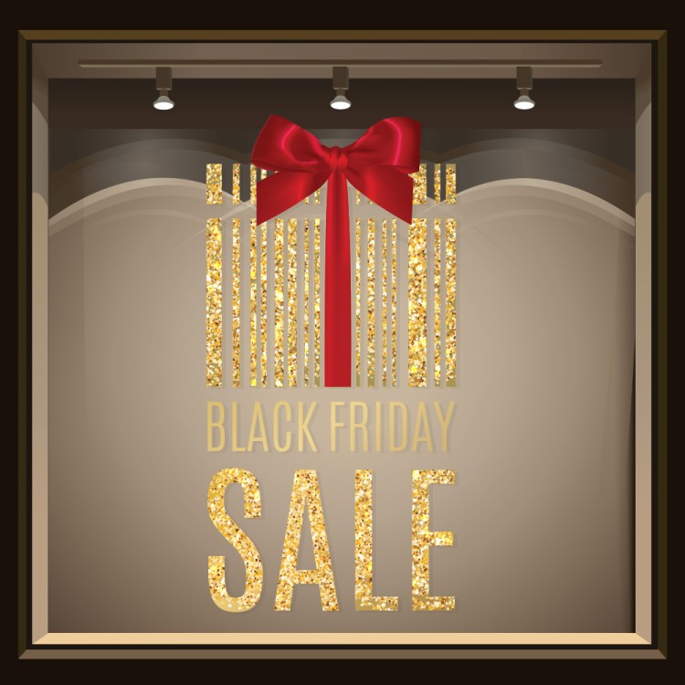 Αυτοκόλλητο Βιτρίνας Black Friday Sale