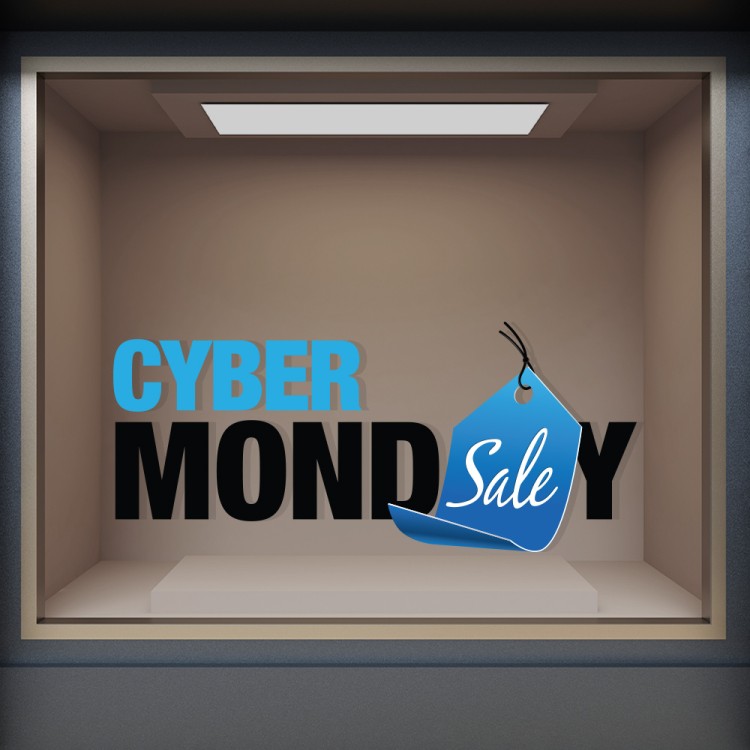 Αυτοκόλλητο Βιτρίνας Cyber Monday