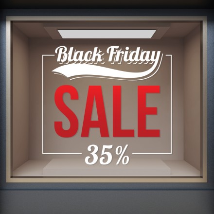 Εκπτώσεις Black Friday Αυτοκόλλητο Βιτρίνας