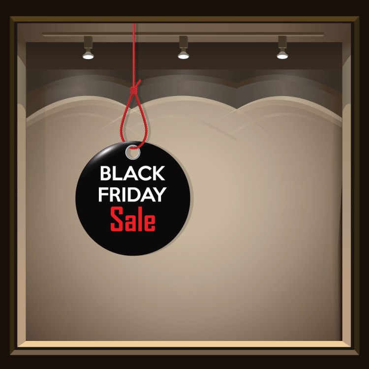 Αυτοκόλλητο Βιτρίνας Black Friday Budge