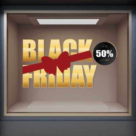 Black Friday 50% Αυτοκόλλητο Βιτρίνας