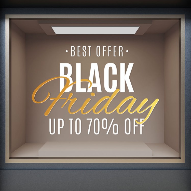 Αυτοκόλλητο Βιτρίνας Best Offer Black Friday