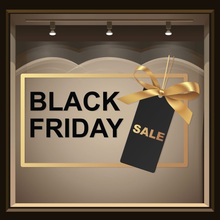 Αυτοκόλλητο Βιτρίνας Black Friday Badge