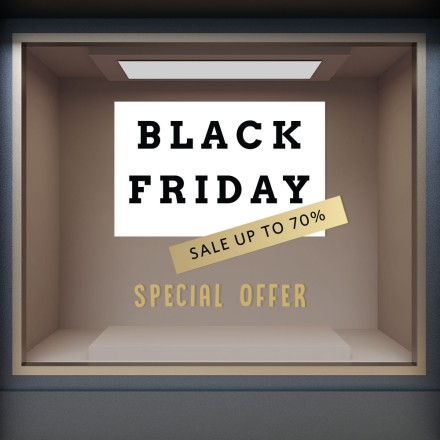Black Friday Special Offer Αυτοκόλλητο Βιτρίνας