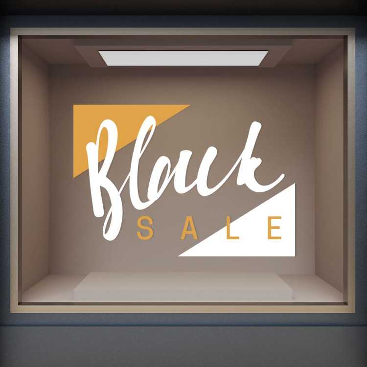 Αυτοκόλλητο Βιτρίνας Black Sale