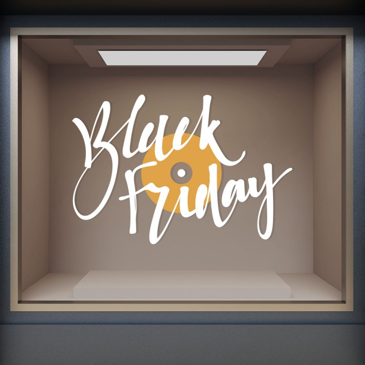 Αυτοκόλλητο Βιτρίνας Black Friday Round