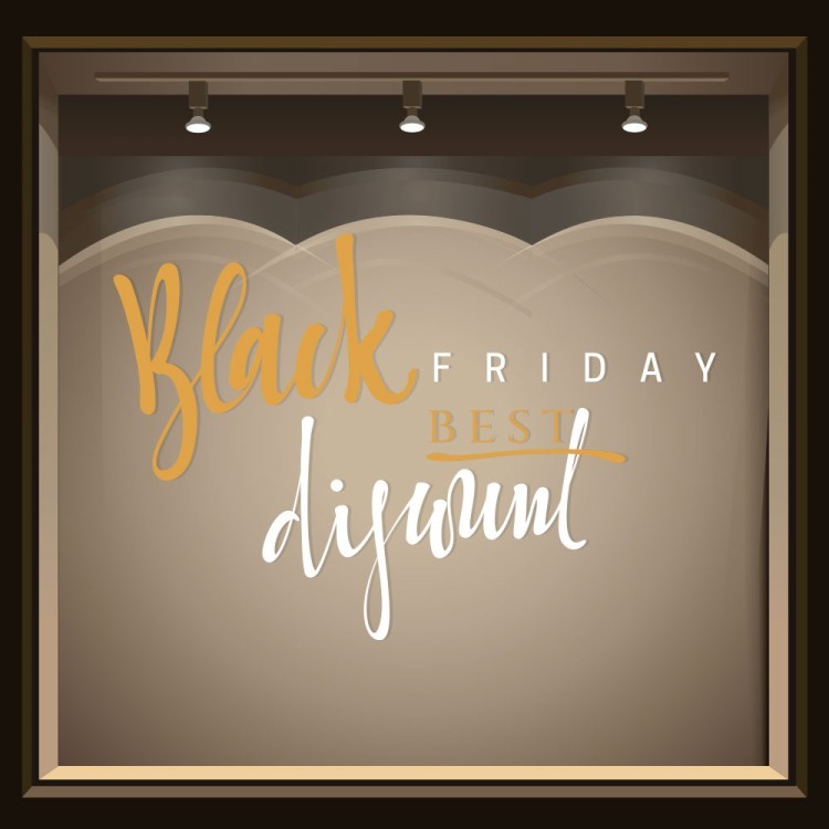 Αυτοκόλλητο Βιτρίνας Best Discount Black Friday