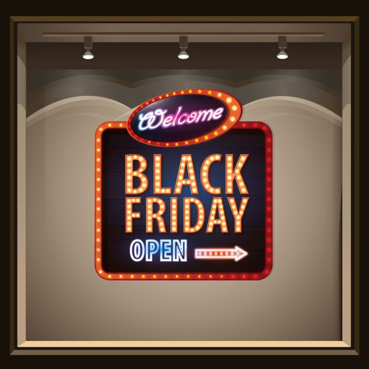 Αυτοκόλλητο Βιτρίνας Welcome Black Friday