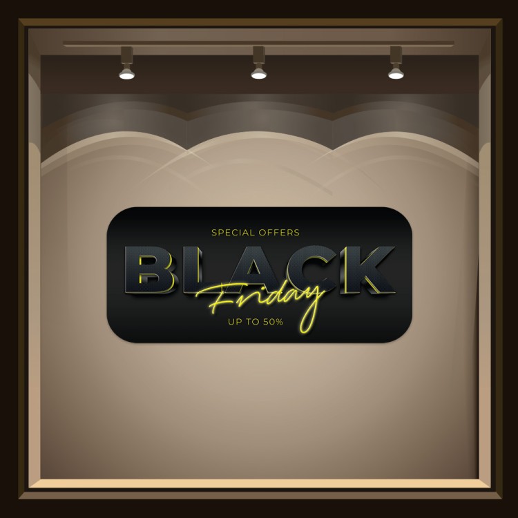 Αυτοκόλλητο Βιτρίνας Black Friday Offers