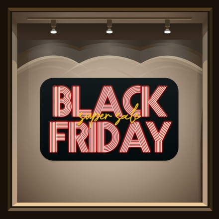 Red Black Friday Αυτοκόλλητο Βιτρίνας