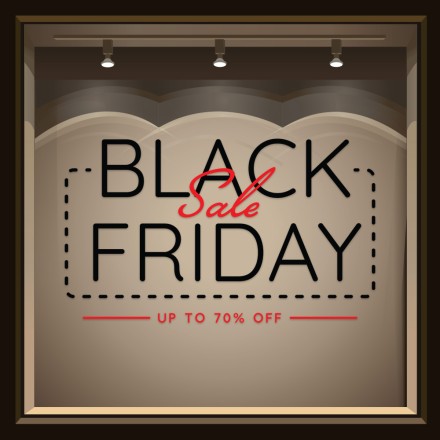 Black Friday Up to 70% Αυτοκόλλητο Βιτρίνας