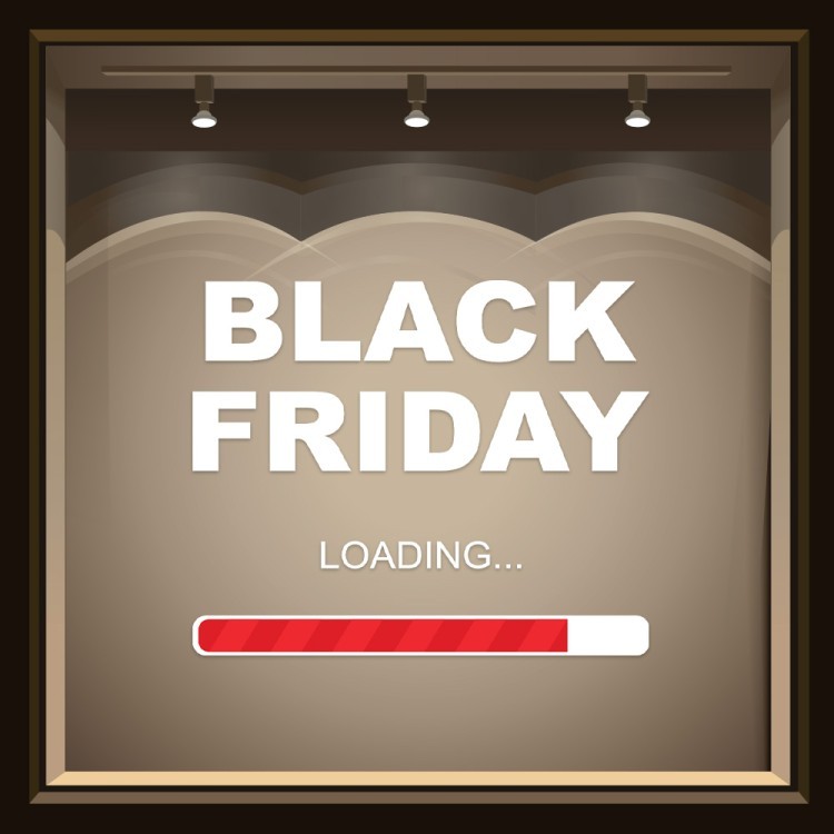 Αυτοκόλλητο Βιτρίνας Loading Black Friday