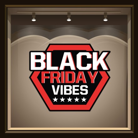 Black Friday Vibes Αυτοκόλλητο Βιτρίνας
