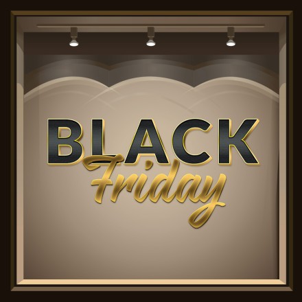 Black Friday 3D Αυτοκόλλητο Βιτρίνας