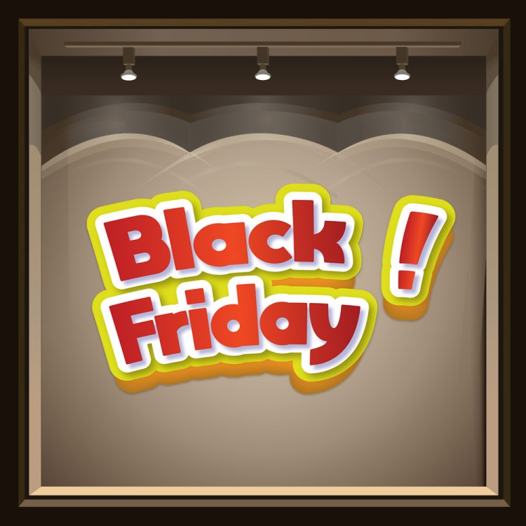 Αυτοκόλλητο Βιτρίνας Funny Black Friday