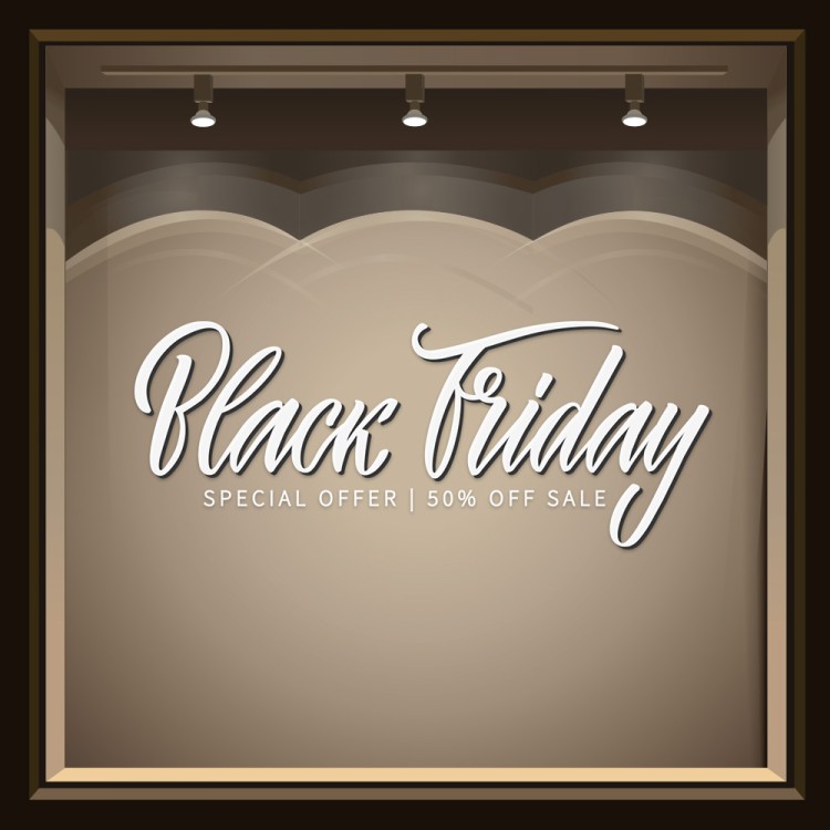 Αυτοκόλλητο Βιτρίνας Black or White Friday