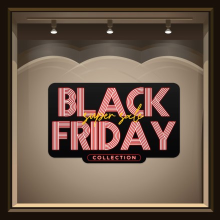 Stripe Black Friday Αυτοκόλλητο Βιτρίνας