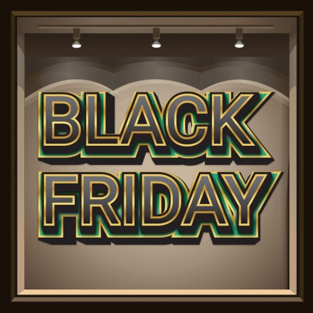 Green Black Friday Αυτοκόλλητο Βιτρίνας