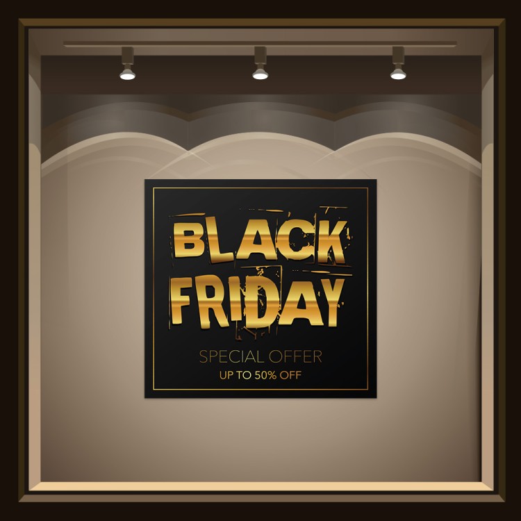 Αυτοκόλλητο Βιτρίνας Black Friday Offers