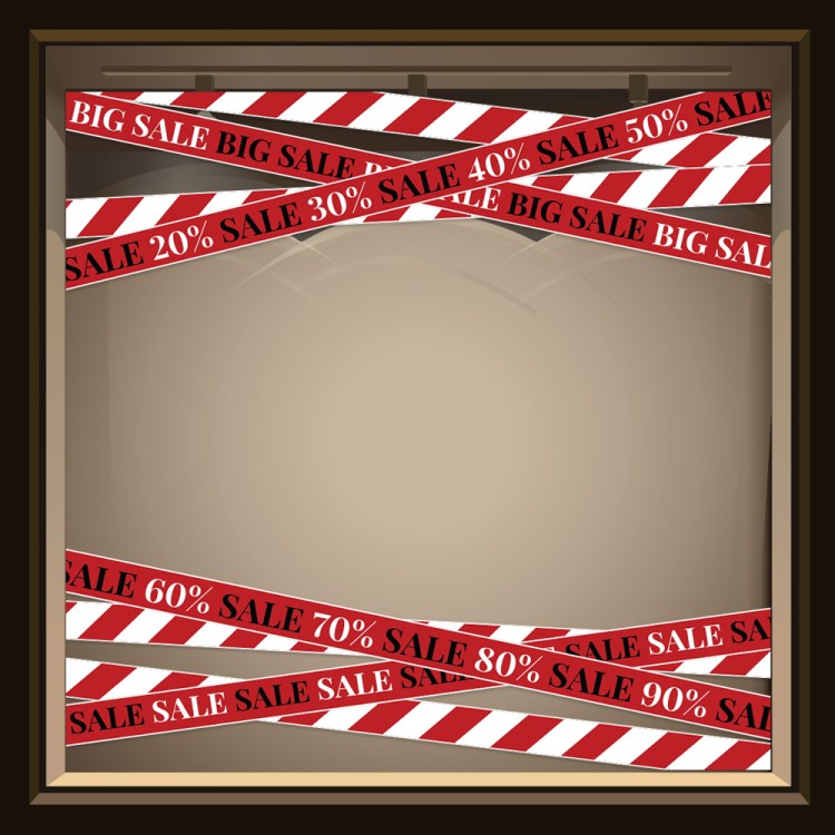 Αυτοκόλλητο Βιτρίνας Stop It's Black Friday